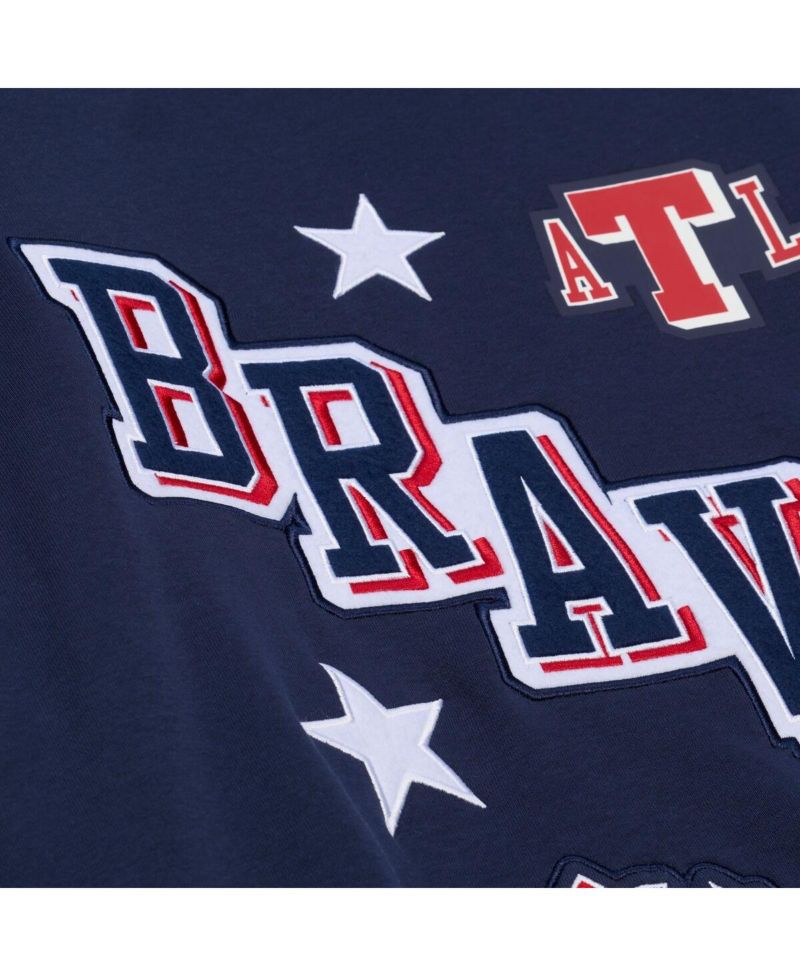 Women's Navy Atlanta Braves Pep Rally Sweatshirt