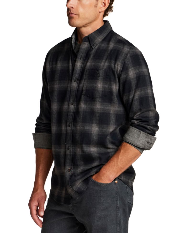 Men's Button-Front Flannel Shirt