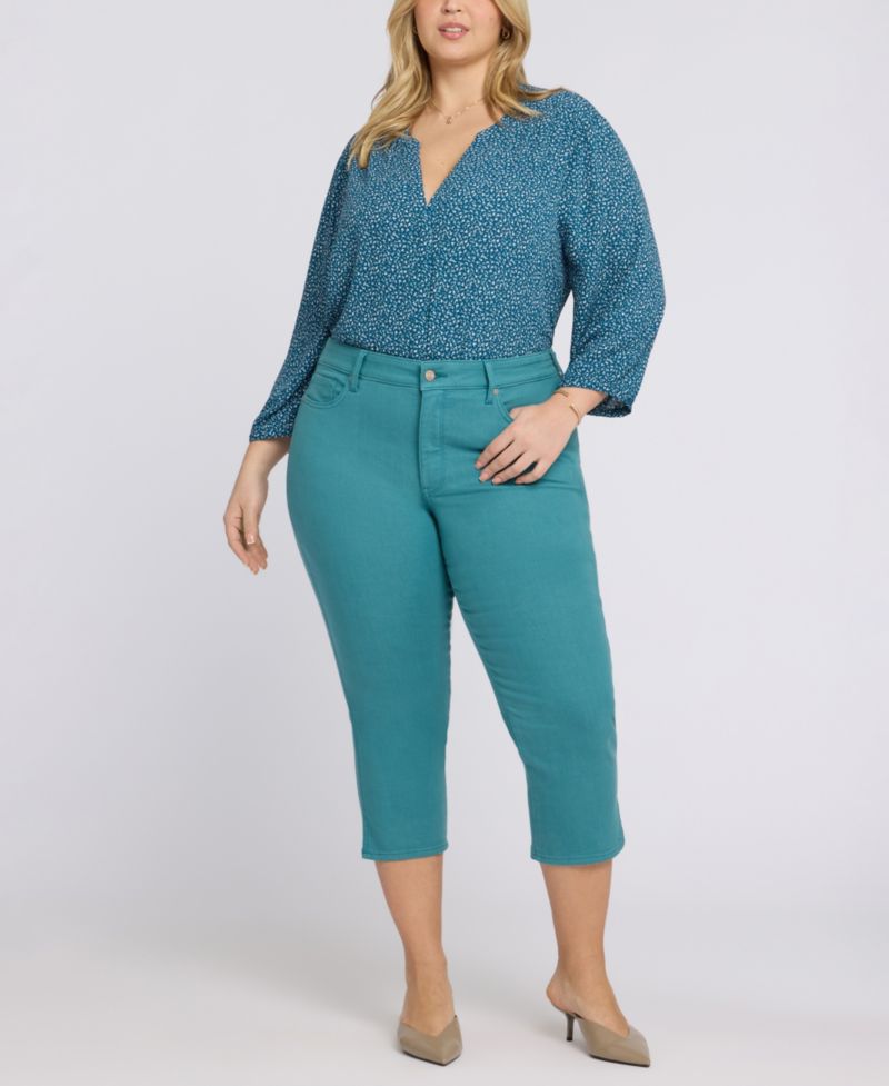 Plus Size Chloe Capri Jeans with Lift Tuck Technology in Cool Embrace Denim