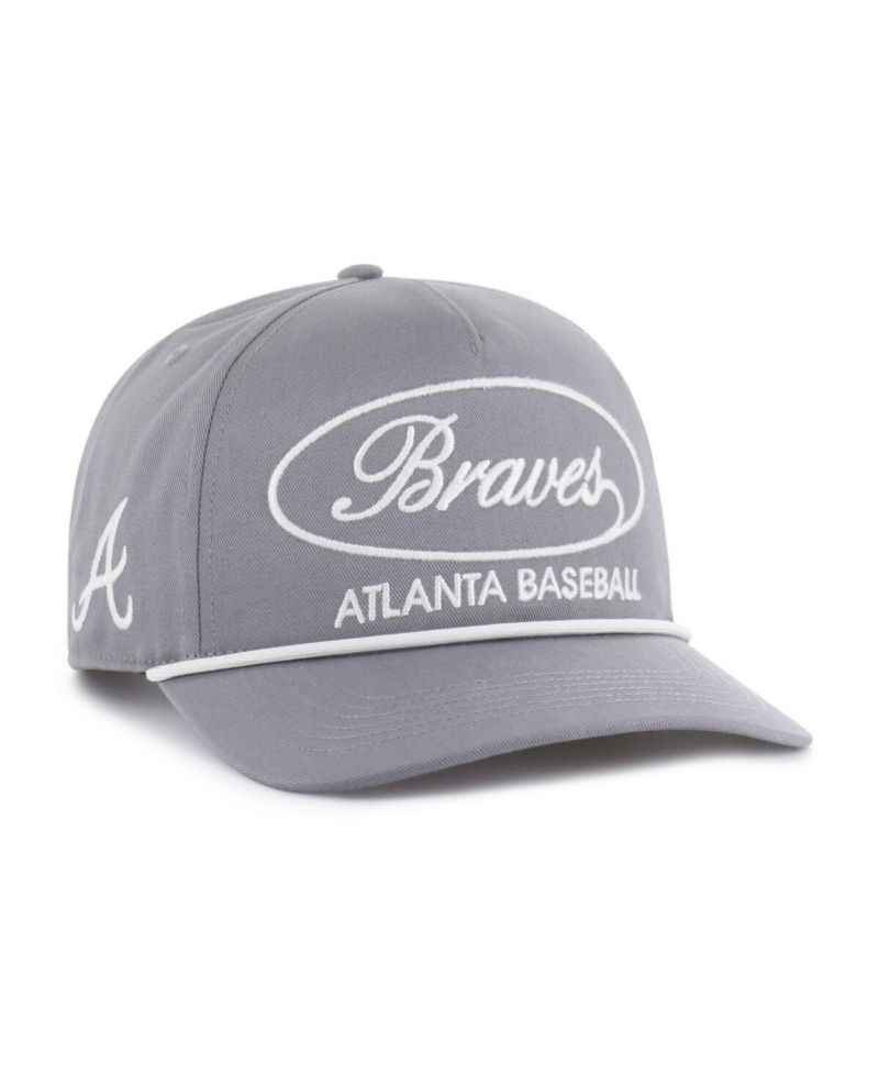 Men's Gray Atlanta Braves Foundational Hitch Adjustable Hat
