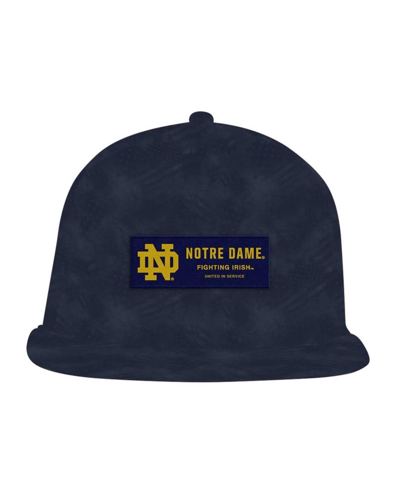 Men's Navy Notre Dame Fighting Irish Freedom Collection ArmourFuse Snapback Hat