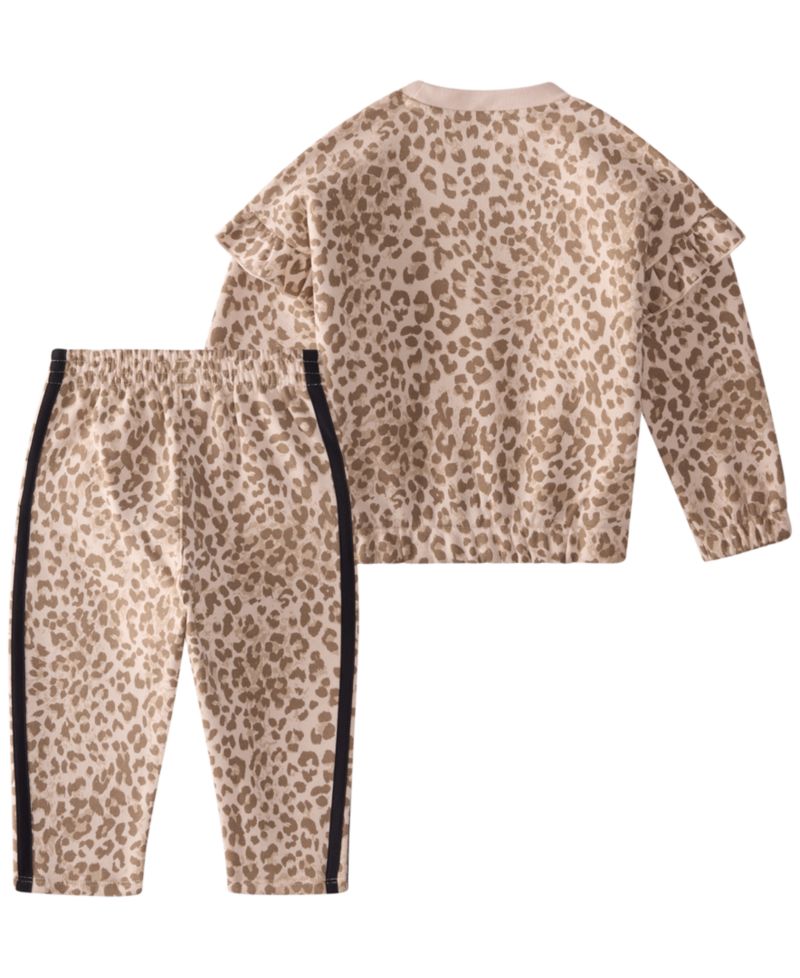 Baby Girls' Long-Sleeve Sweatshirt and Pants, 2-Piece Set