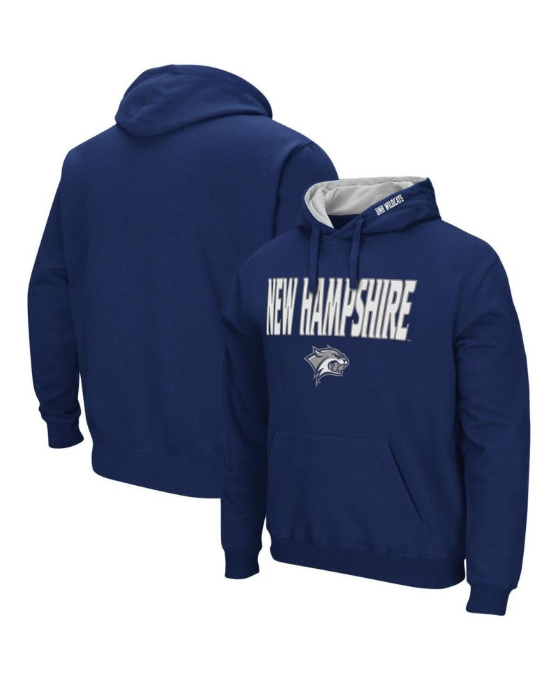 Men's New Hampshire Wildcats Arch and Logo Pullover Hoodie