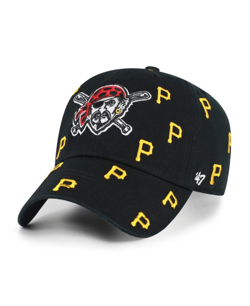 Women's Black Pittsburgh Pirates Confetti Clean Up Adjustable Hat