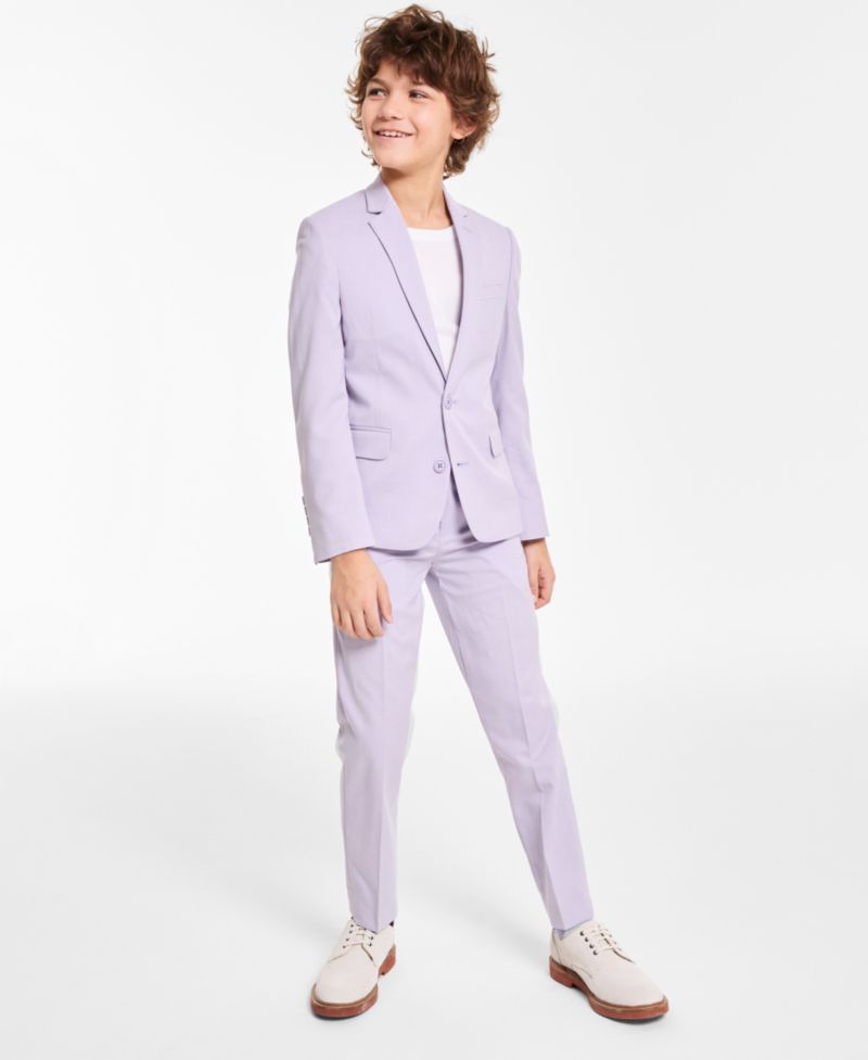 Epic Threads Little and Big Boys Core T-Shirt, Exclusively at Macy's & Big Boys Stretch Tick Weave Jacket and Pants