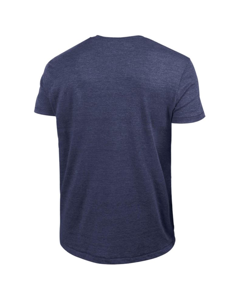 Men's Navy San Diego Padres Cooperstown Wordmark Lockup Tri-Blend T-Shirt
