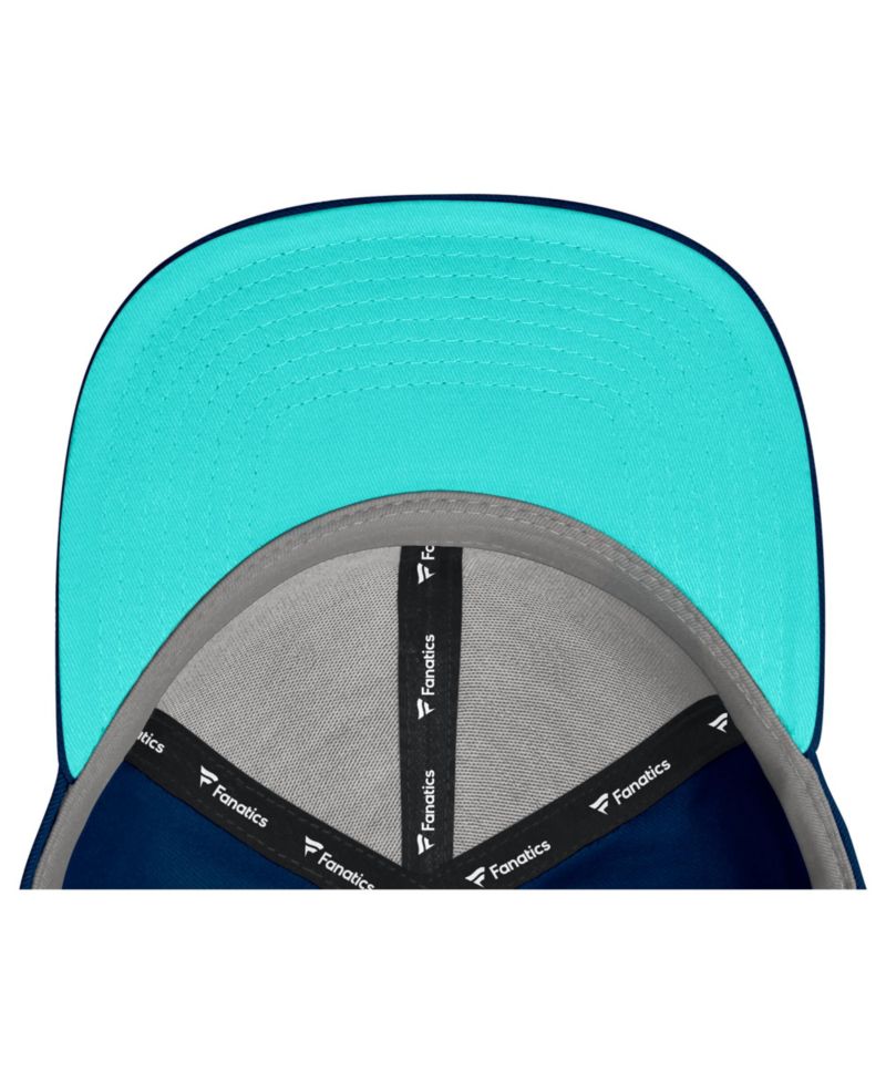 Men's White/Deep Sea Blue Seattle Kraken Authentic Pro Hometown Rink Foam Trucker Snapback Hat