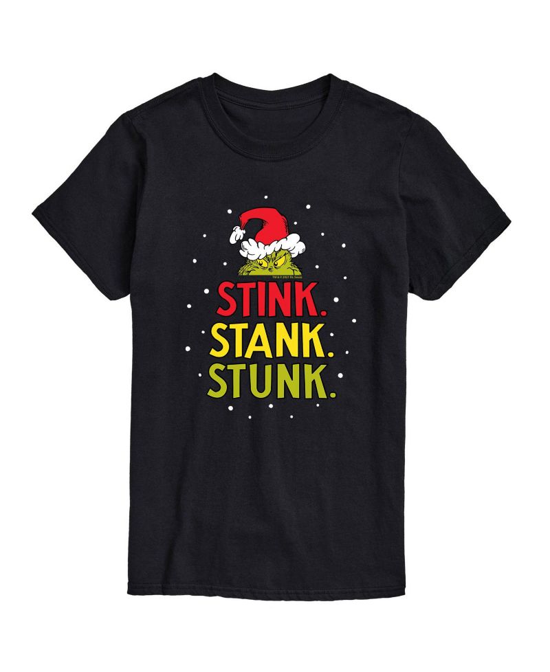 Men's Dr. Seuss The Grinch Stink Stank Stunk Graphic T-shirt