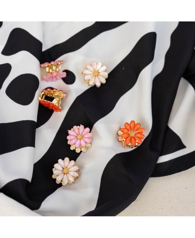 Women's Mini Claw Clip Set of 6 - Daisy Blooms
