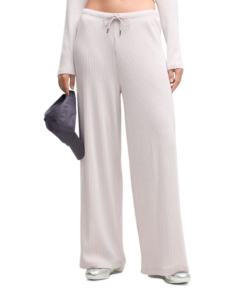 Women's Essentials Ribbed Wide-Leg Pants