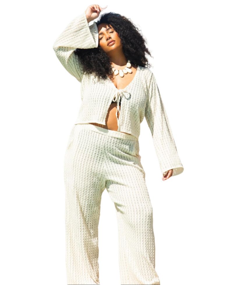 Women's Wide Leg Crochet Resort Pants