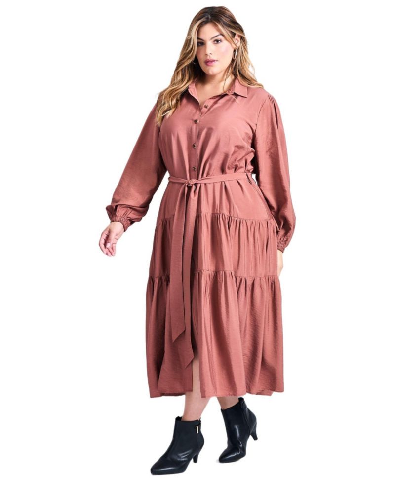 Women's Plus Size Marianne Tiered Shirtdress
