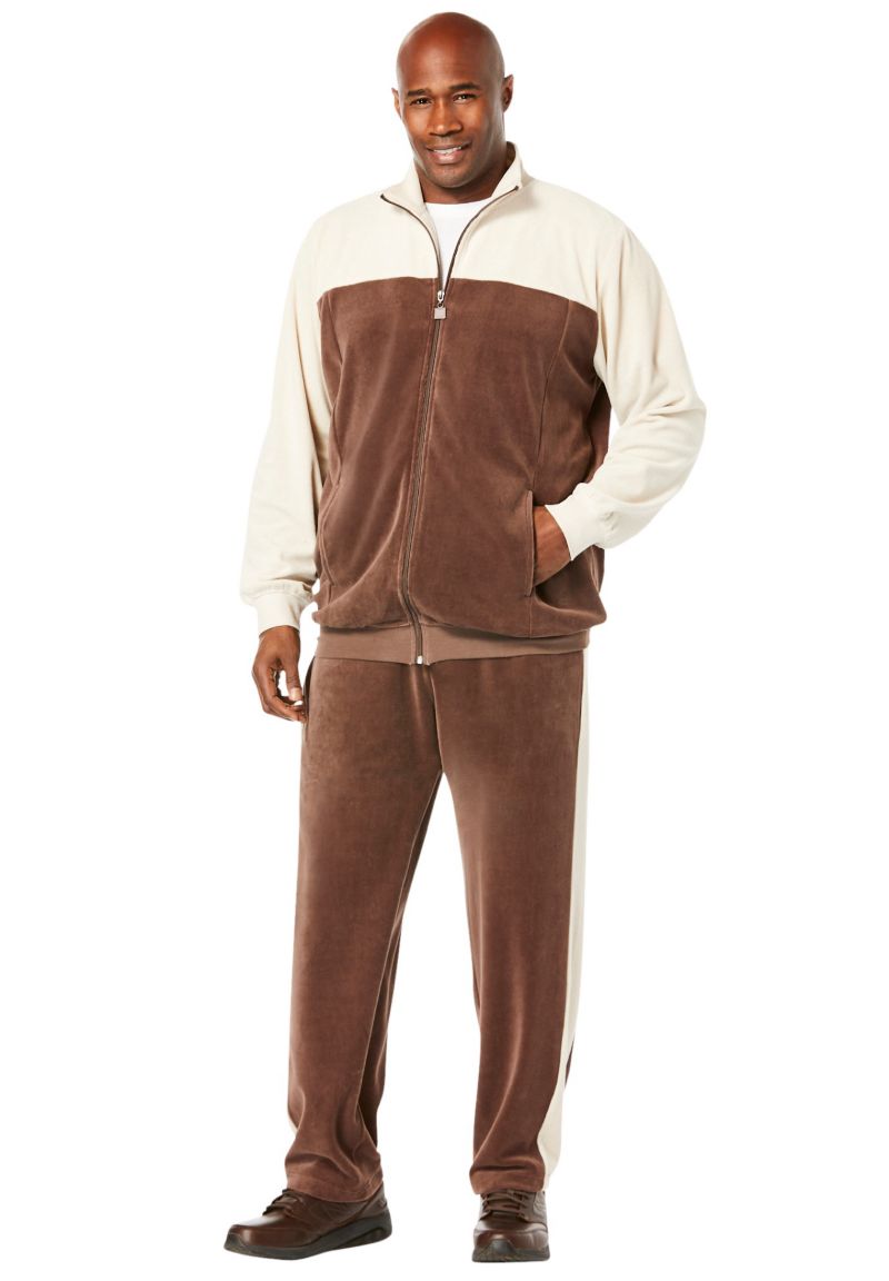 Men's Colorblock Velour Tracksuit
