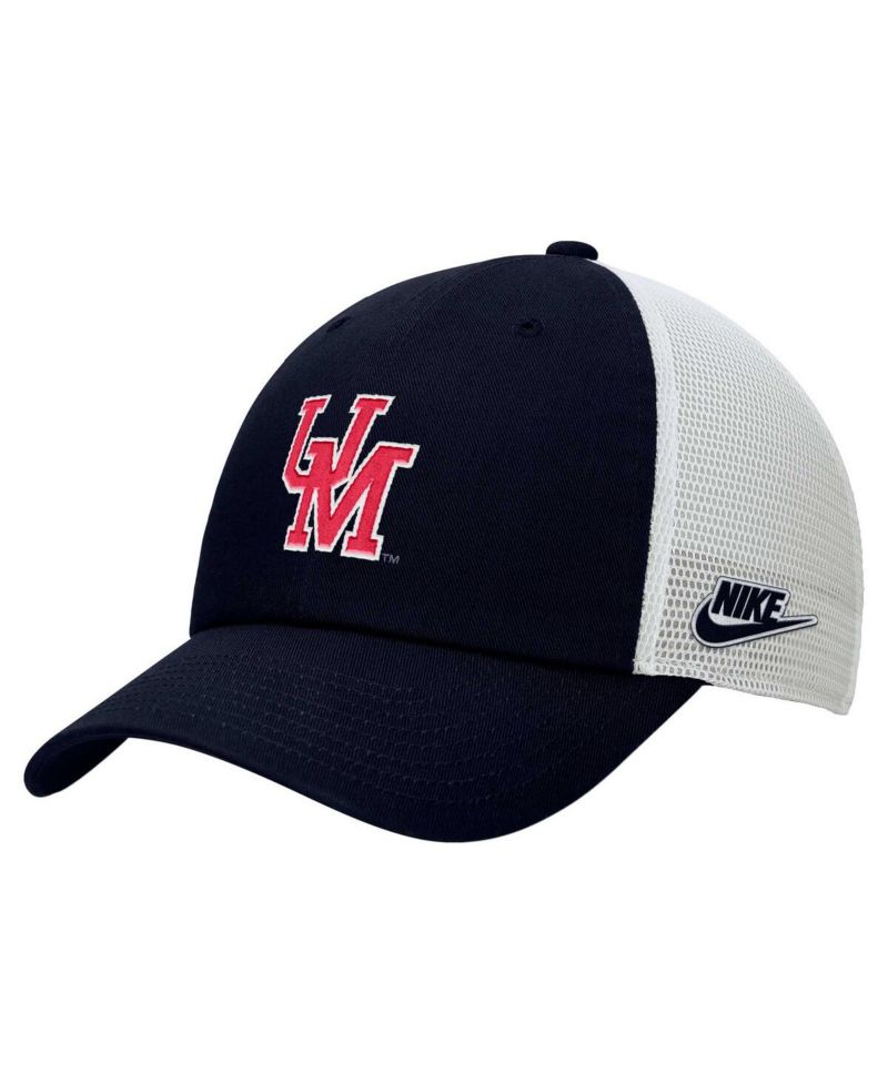 Men's Navy/White Ole Miss Rebels Vintage Club Trucker Adjustable Hat