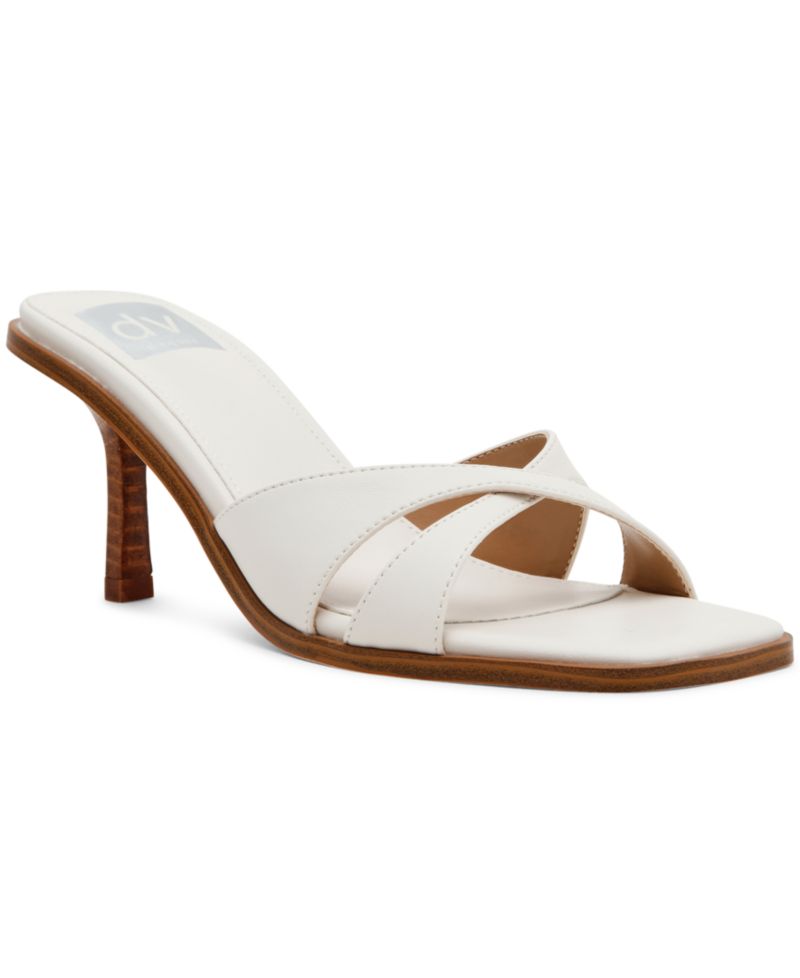 Women's Seless Criss-Cross Wood Heel Dress Sandals