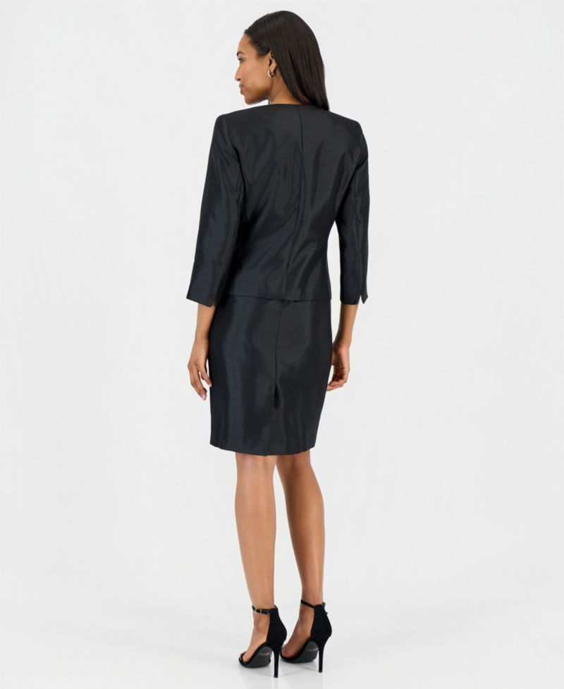 Women's Open-Front Jacket & Sleeveless Sheath Dress