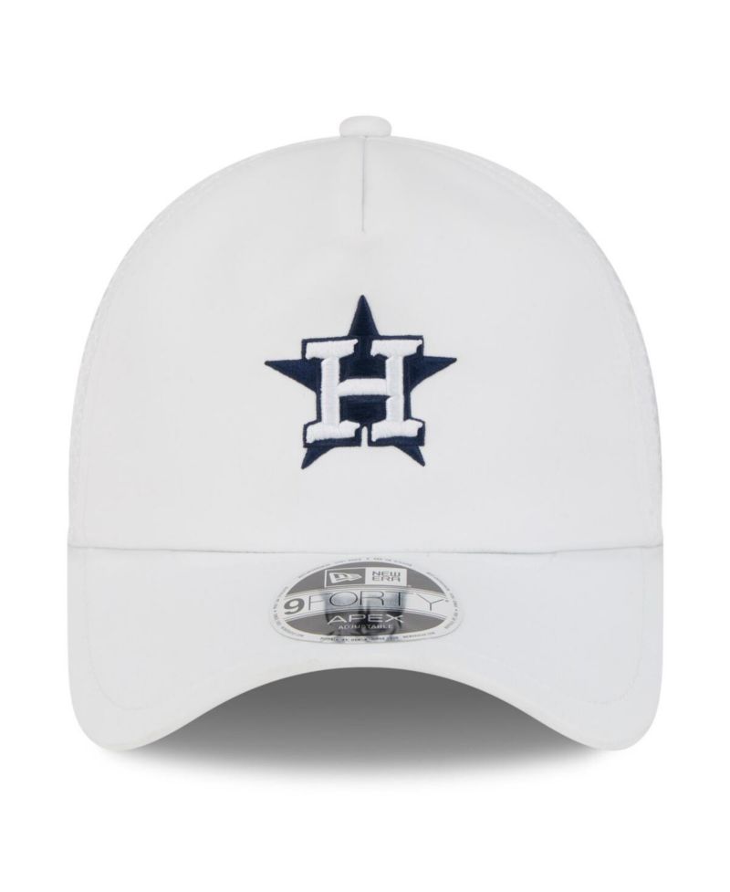 Men's White Houston Astros 2026 Batting Practice Apex 9FORTY Adjustable Trucker Hat