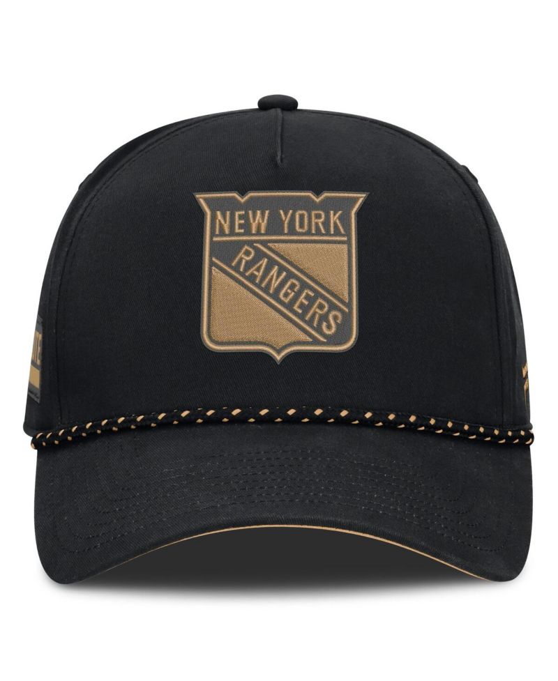 Men's Black New York Rangers Military Appreciation Authentic Pro A-Frame Adjustable Hat