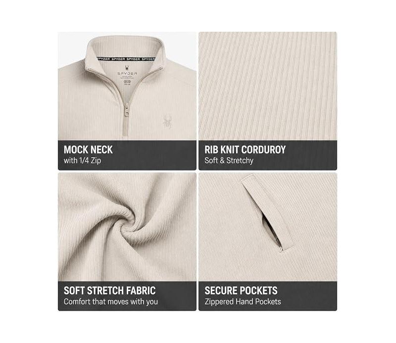 Men's Corduroy Quarter Zip Sweatshirt