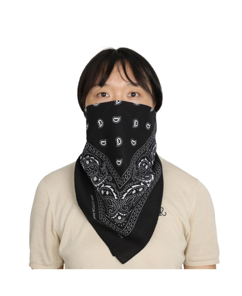 Lightweight Black 22"x22" 6-Pack Bandana Set