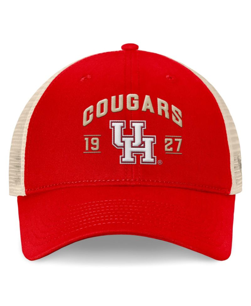 Men's Red Houston Cougars Heritage Waylon Trucker Adjustable Hat