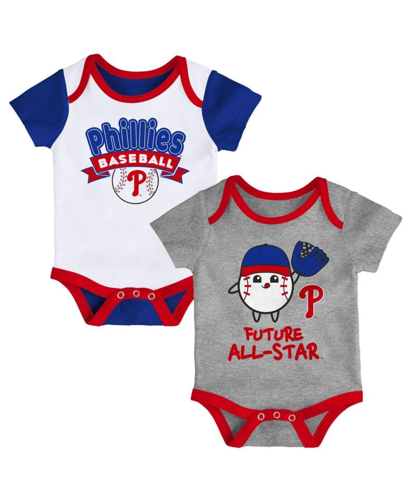Newborn 2-Pack Philadelphia Phillies Triple Hit Bodysuit Set