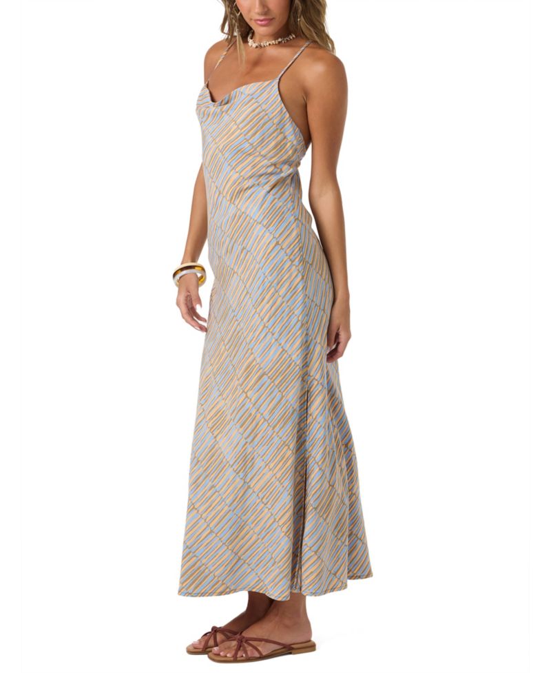 Women's Viscose Holly Stripe Side Slit Dress