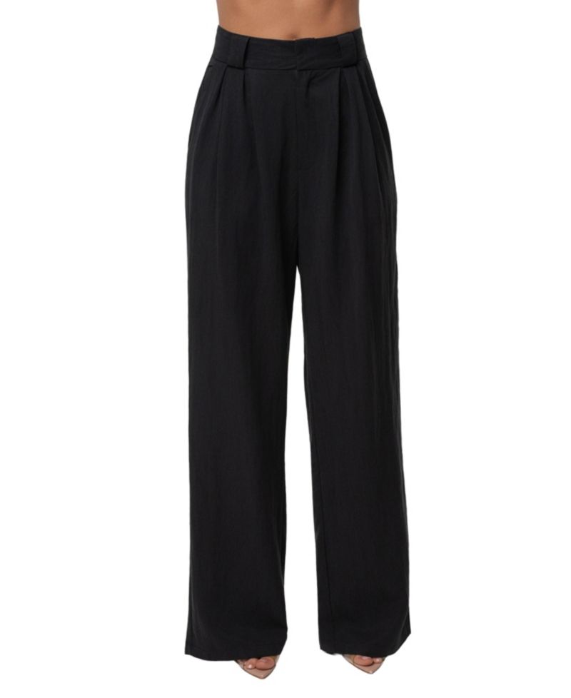 Women's High-Waist Wide-Leg Pleated Stay Ready Trouser