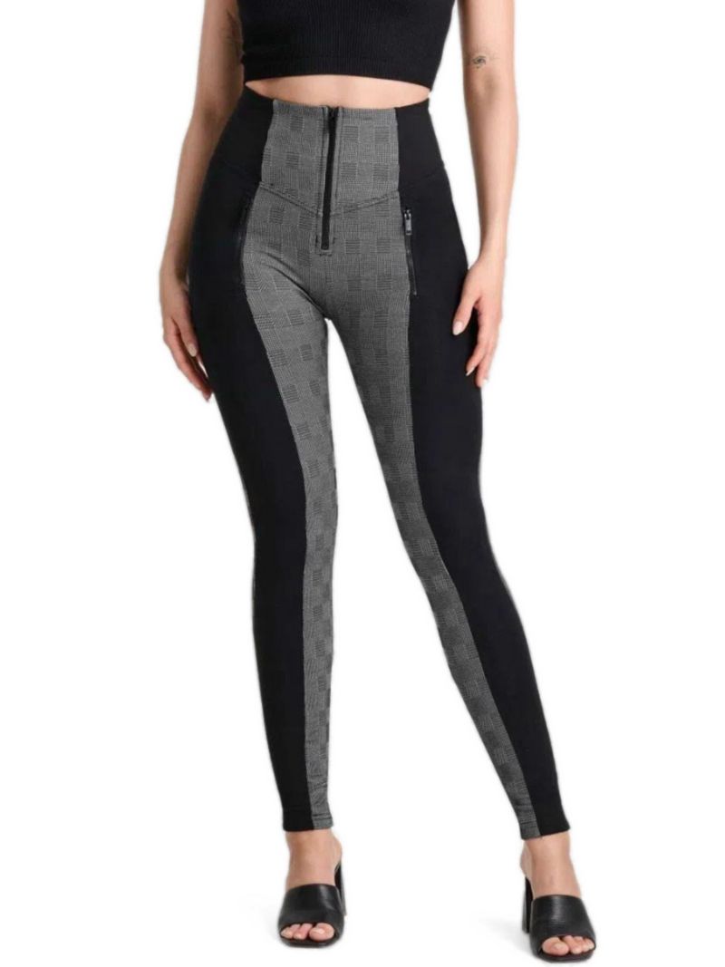 Women's Mosaic Weave High-Rise Sculpting Skinny Pants