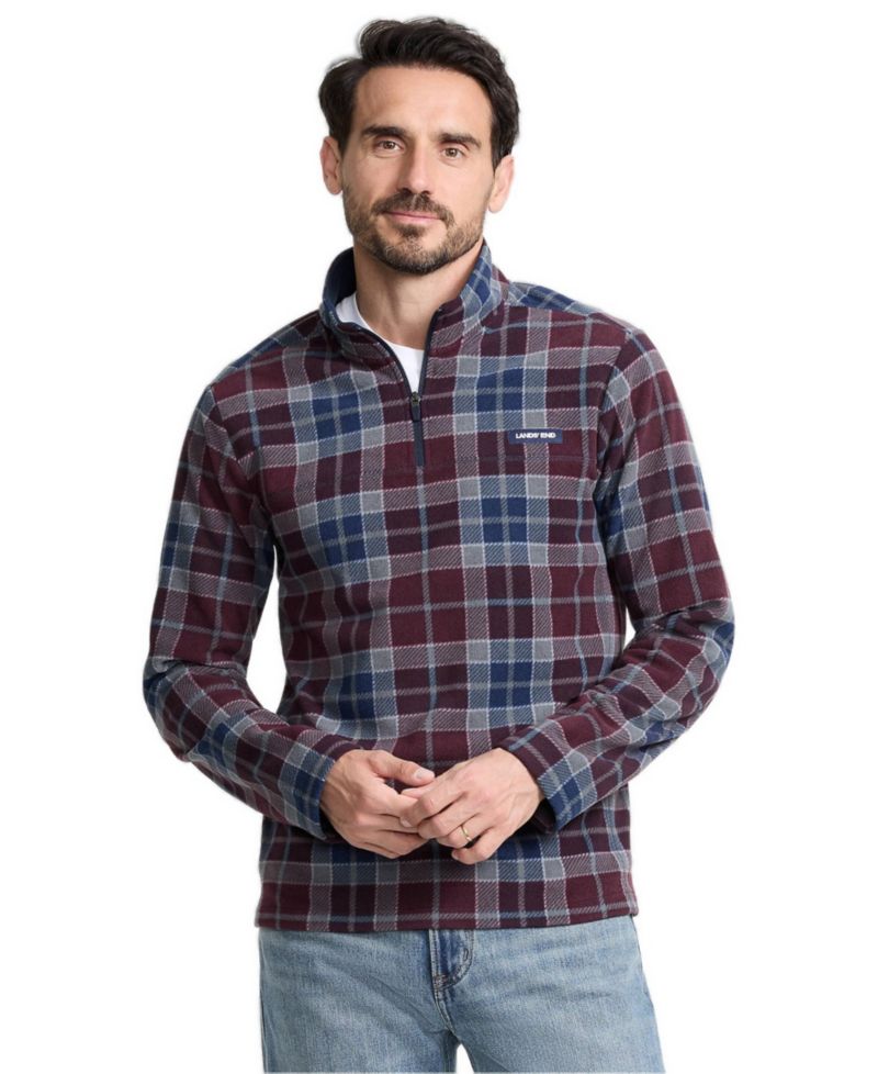 Men's Big & Tall Anyweather Mock-Neck Fleece Quarter-Zip Pullover