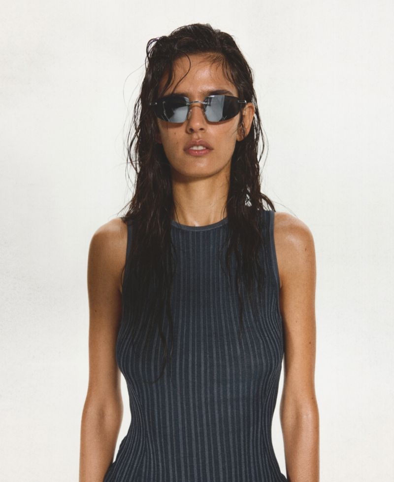 Women's Ribbed Open-Back Sleeveless Tank Top