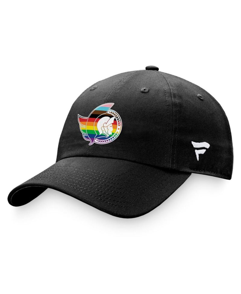 Men's Black Ottawa Senators Team Logo Pride Adjustable Hat