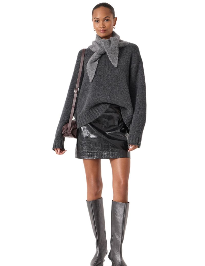 Women's Crackle Patent Mini Skirt