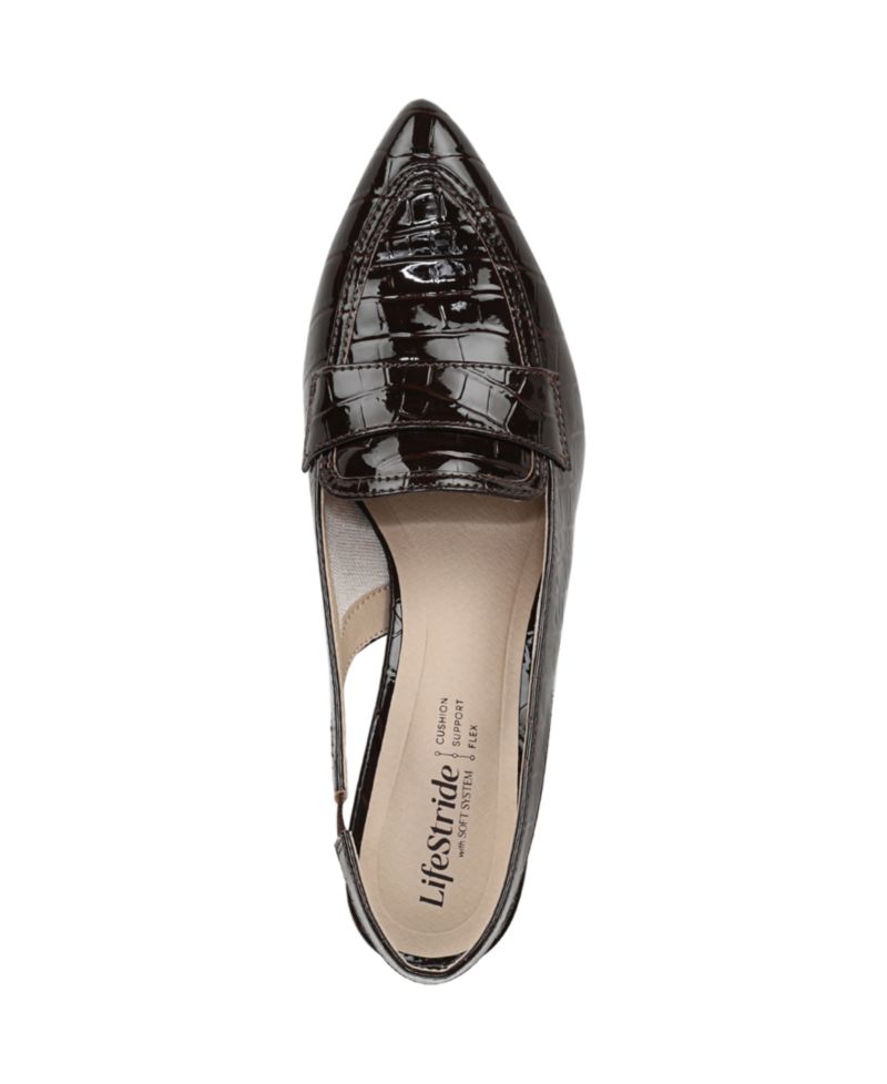 Women's Angel Pointed Toe Block Heel Slingback Pumps