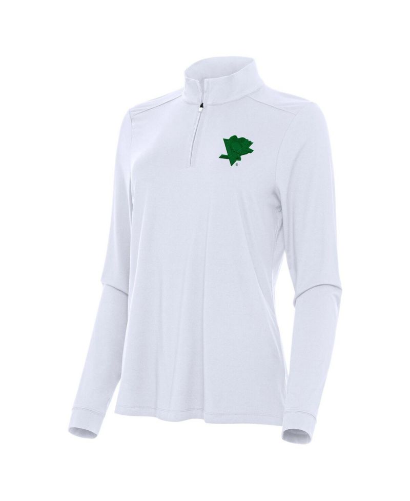 Women's White Pittsburgh Penguins St. Patrick's Day Intent Quarter-Zip Performance Pullover
