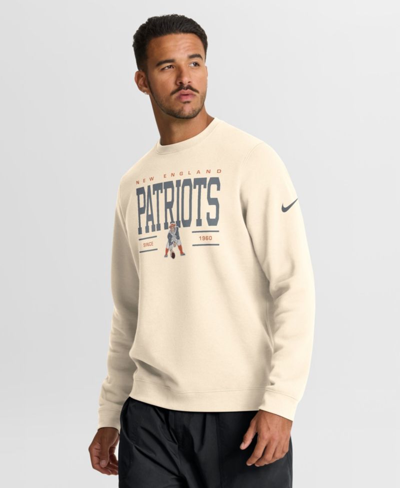 Men's Natural New England Patriots Always Reppin' Club Sweatshirt