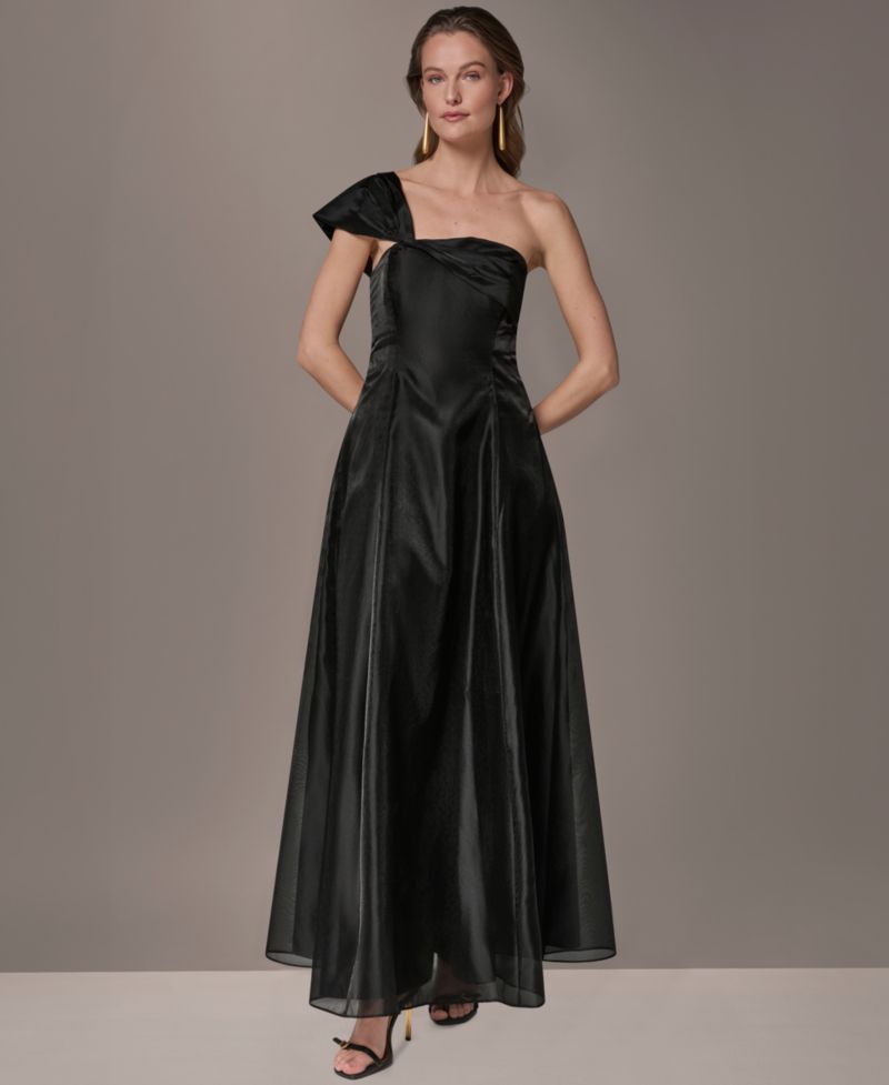Women's Asymmetric-Neck One-Shoulder Gown