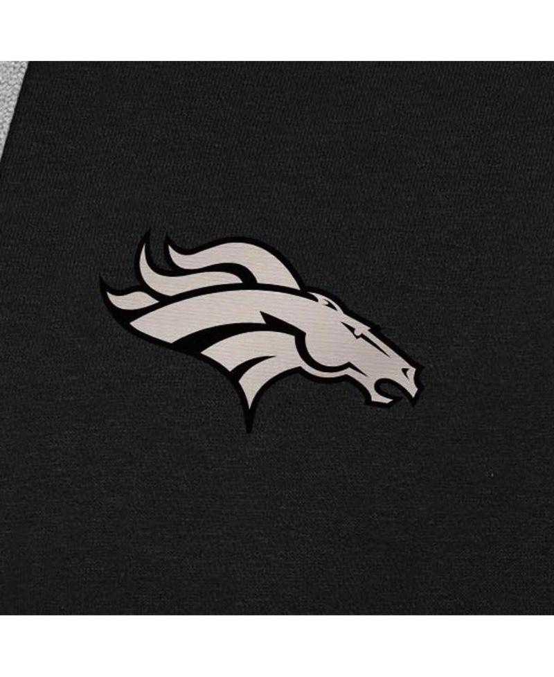Men's Black Denver Broncos Brushed Carbon Victory Pullover Hoodie