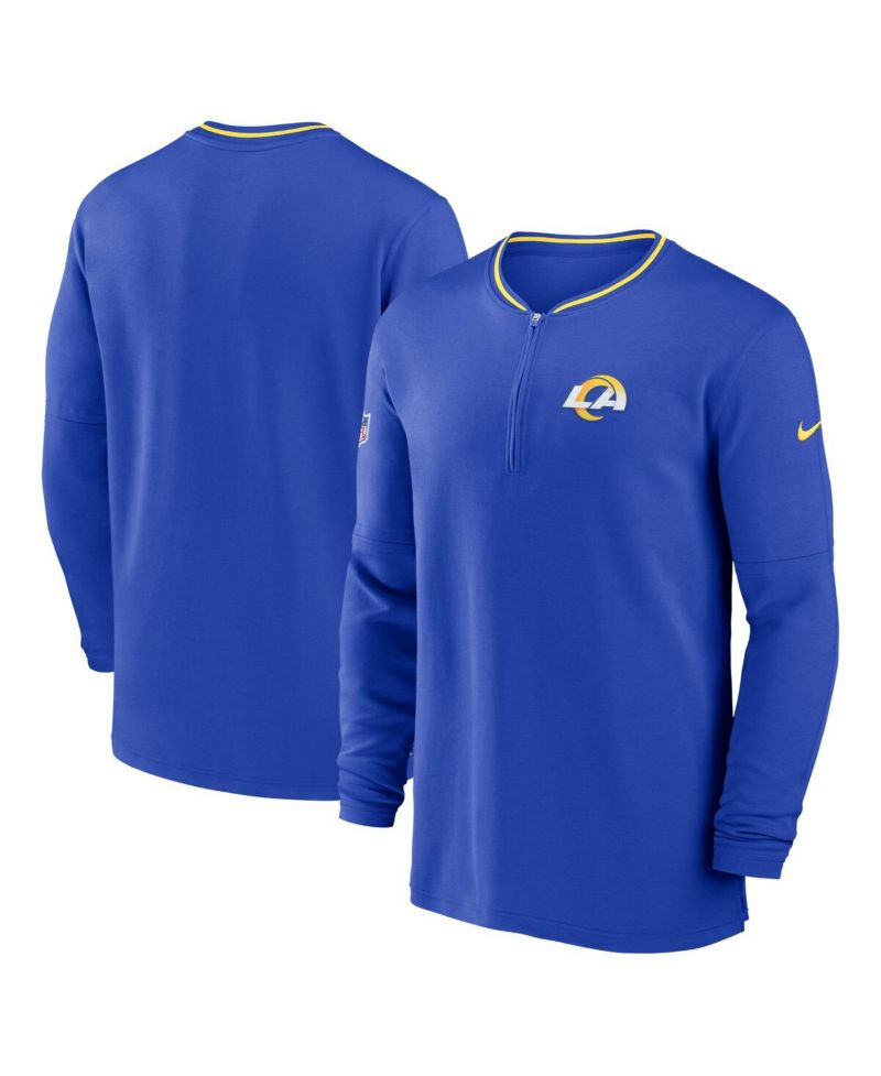 Men's Royal Los Angeles Rams Coach Half-Zip Sweatshirt