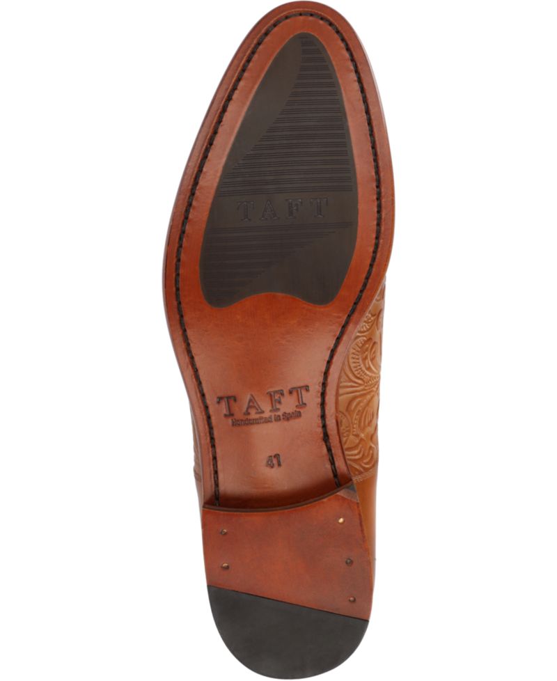Men's Lucca Embossed Floral Leather Monk Strap Dress Shoes