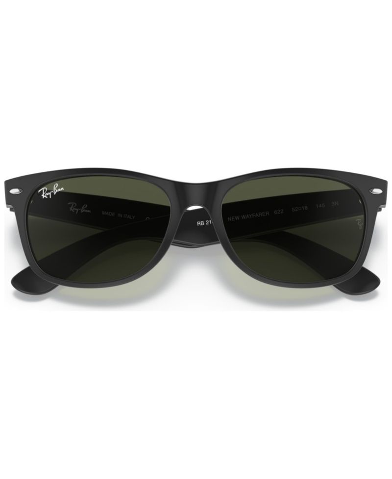 Unisex Low Bridge Fit Sunglasses, RB2132F NEW WAYFARER MATTE 55