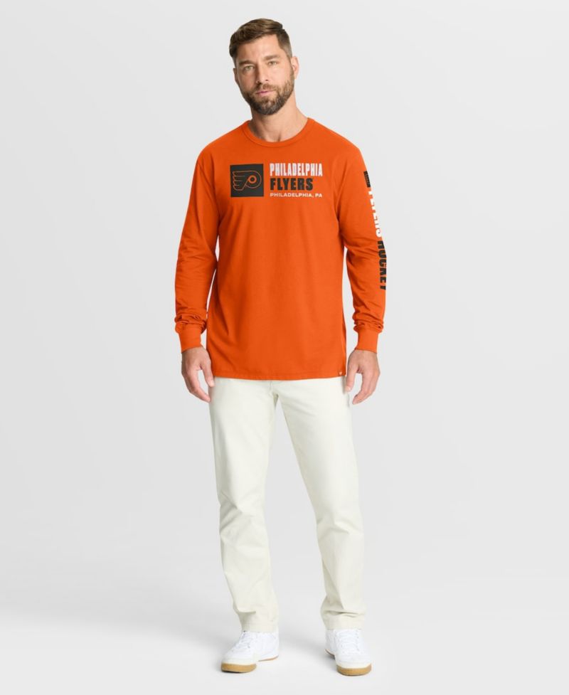 Men's Orange Philadelphia Flyers Goal Crease Legacy Long Sleeve T-Shirt