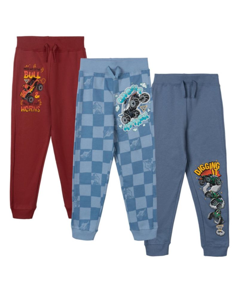 Boys'(5-12) 3-Pack Fleece Jogger Pants