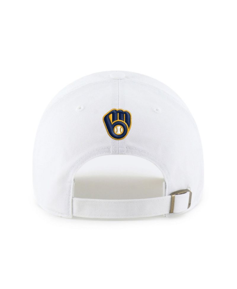 Preschool White Milwaukee Brewers Ice Cream Helmet Clean Up Adjustable Hat