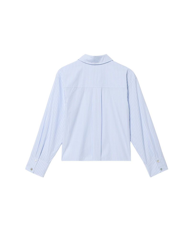 Women's Long-Sleeve Stripe Embroidered Shirt