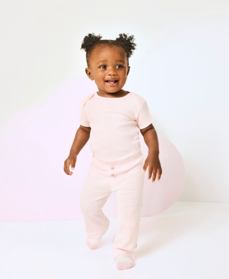 Baby Girls' Short-Sleeve Bodysuits, 3-Pack Set