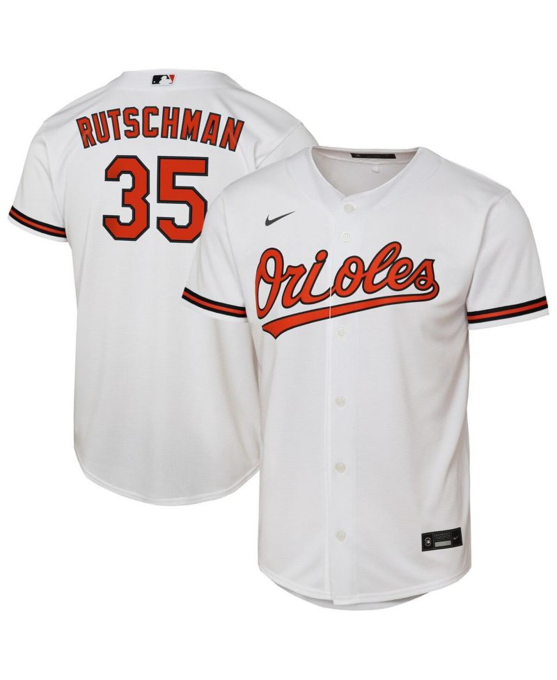 Big Boys and Girls Adley Rutschman White Baltimore Orioles Home Replica Player Jersey