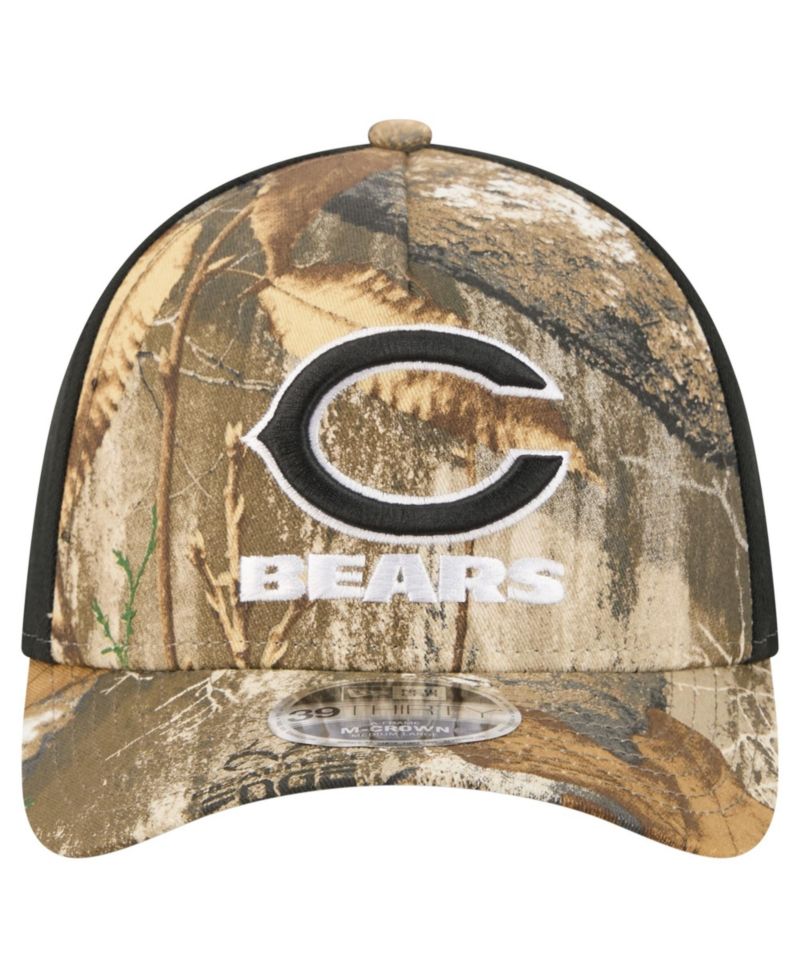 Men's Camo/Black Chicago Bears Team Collection RealTree 39THIRTY M-Crown A-Frame Flex Hat