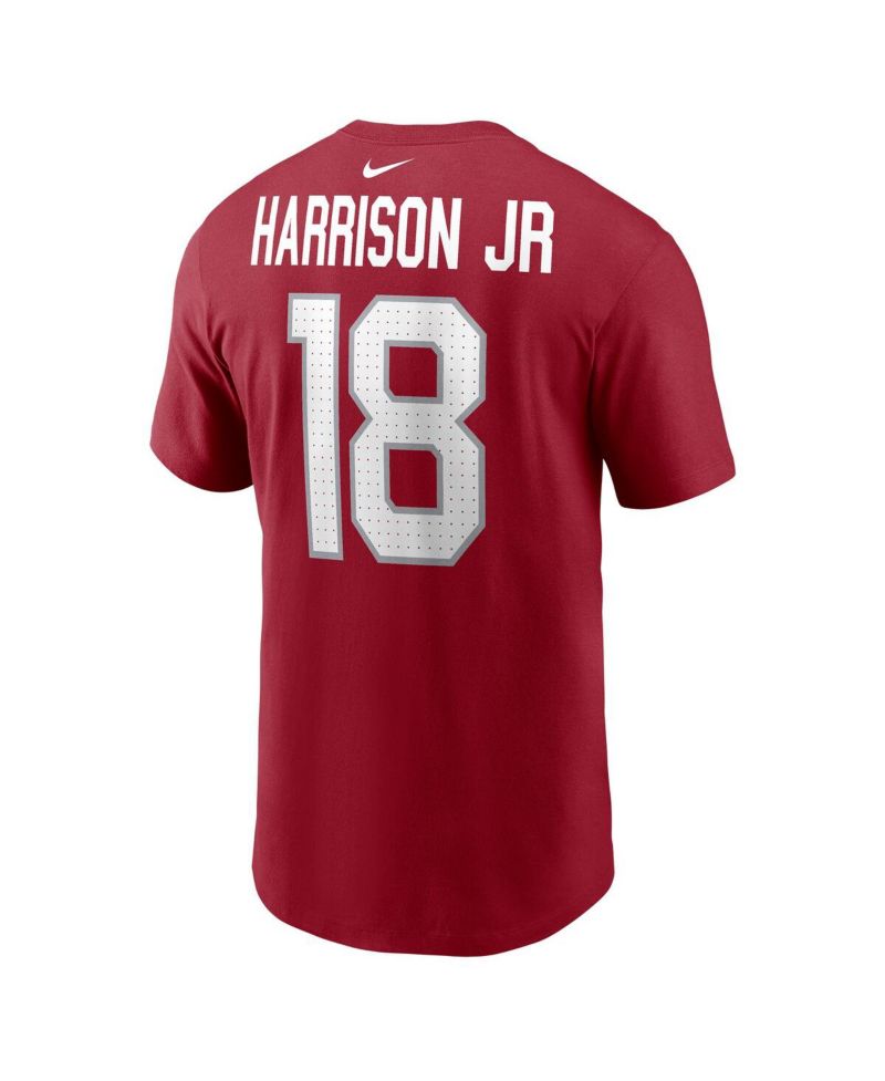 Men's Marvin Harrison Jr. Cardinal Arizona Cardinals Name & Number T-Shirt