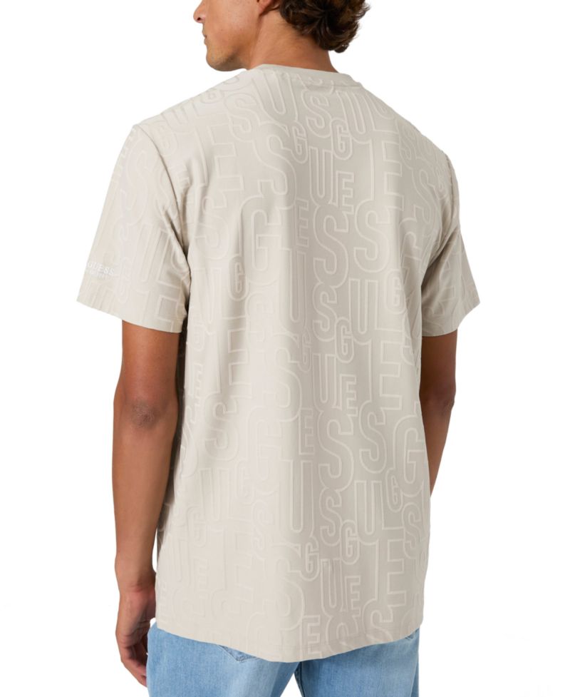 Men's Allover Jacquard Classic-Fit Crewneck T-Shirt